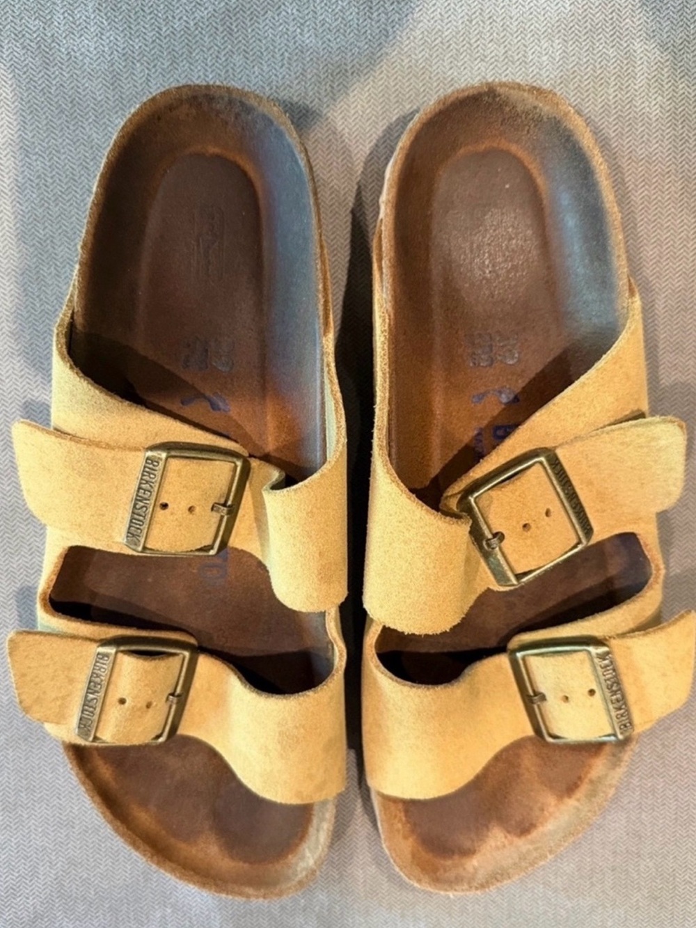 Birkenstock Classic 60’s Granola Soft Suede Sand Arizona narrow fit s 39
